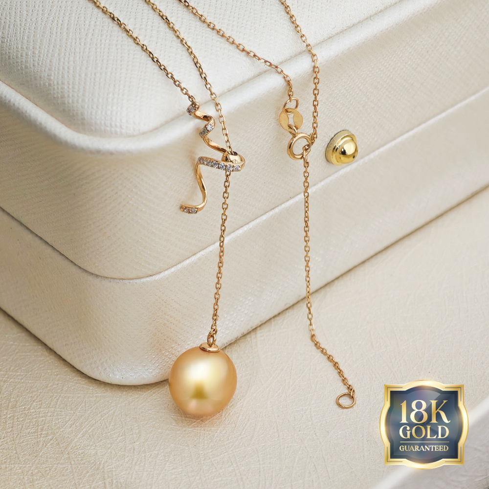 Sri Emas Golden South Sea Pearl Pendant in 18K Yellow Gold