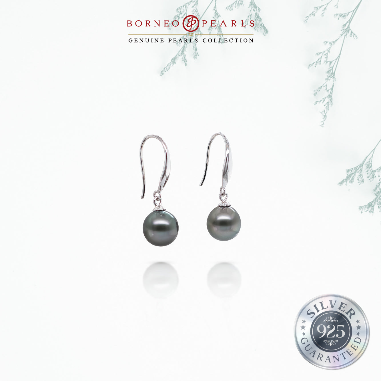 8-9mm Drop Tahitian Pearl in 925 Silver