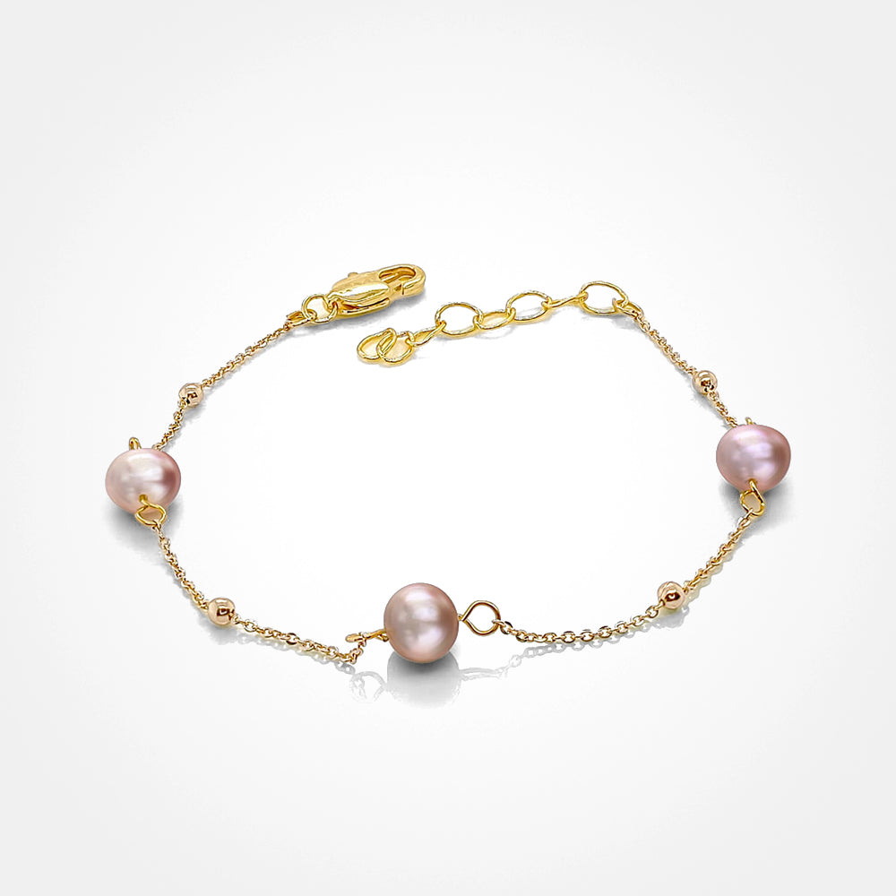 Tin Cup Pearl Bracelet