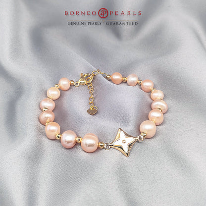 Flower Charm Pearl Bracelets