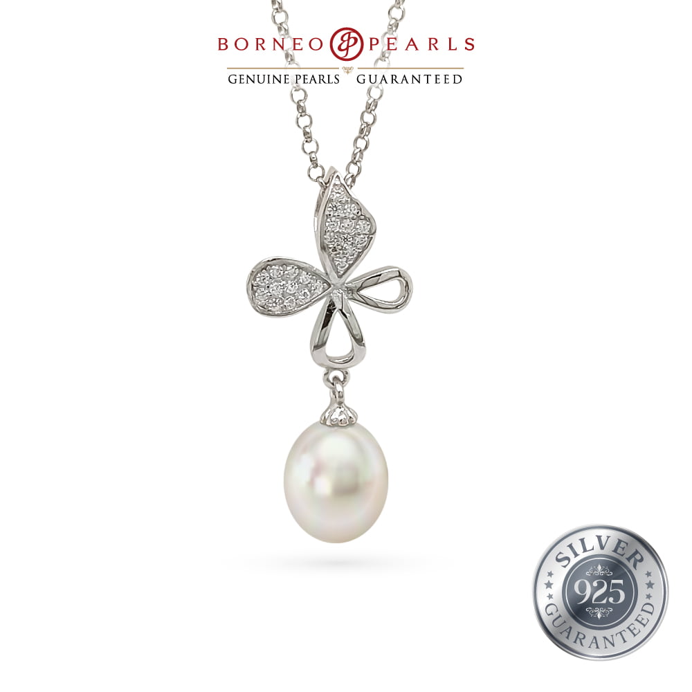 925 Silver Pearl Earring & Pendant Set - Grace