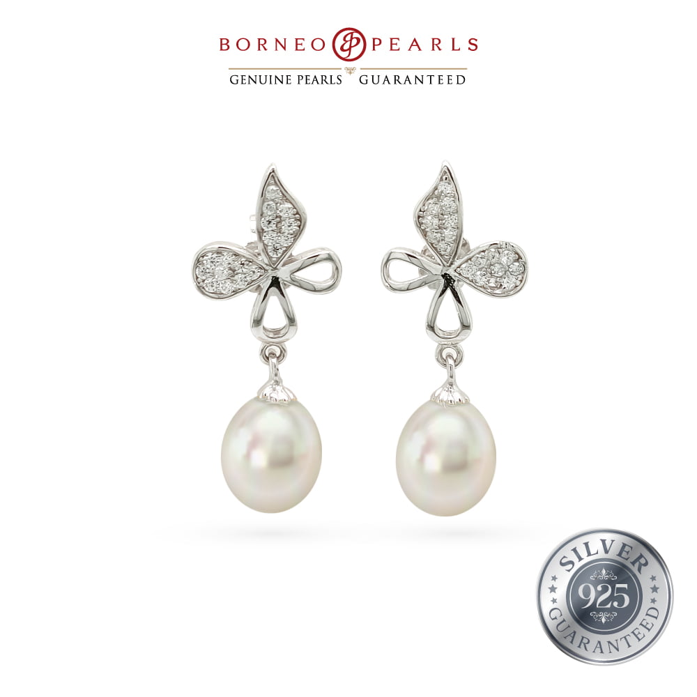 925 Silver Pearl Earring & Pendant Set - Grace