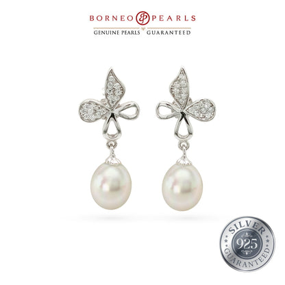 925 Silver Pearl Earring & Pendant Set - Grace