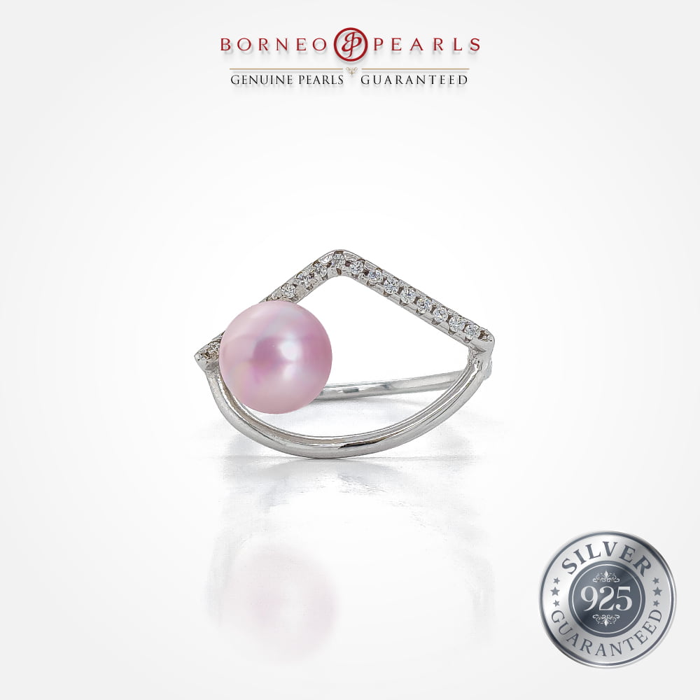 Glitz & Glam Pearl Ring in 925 Silver