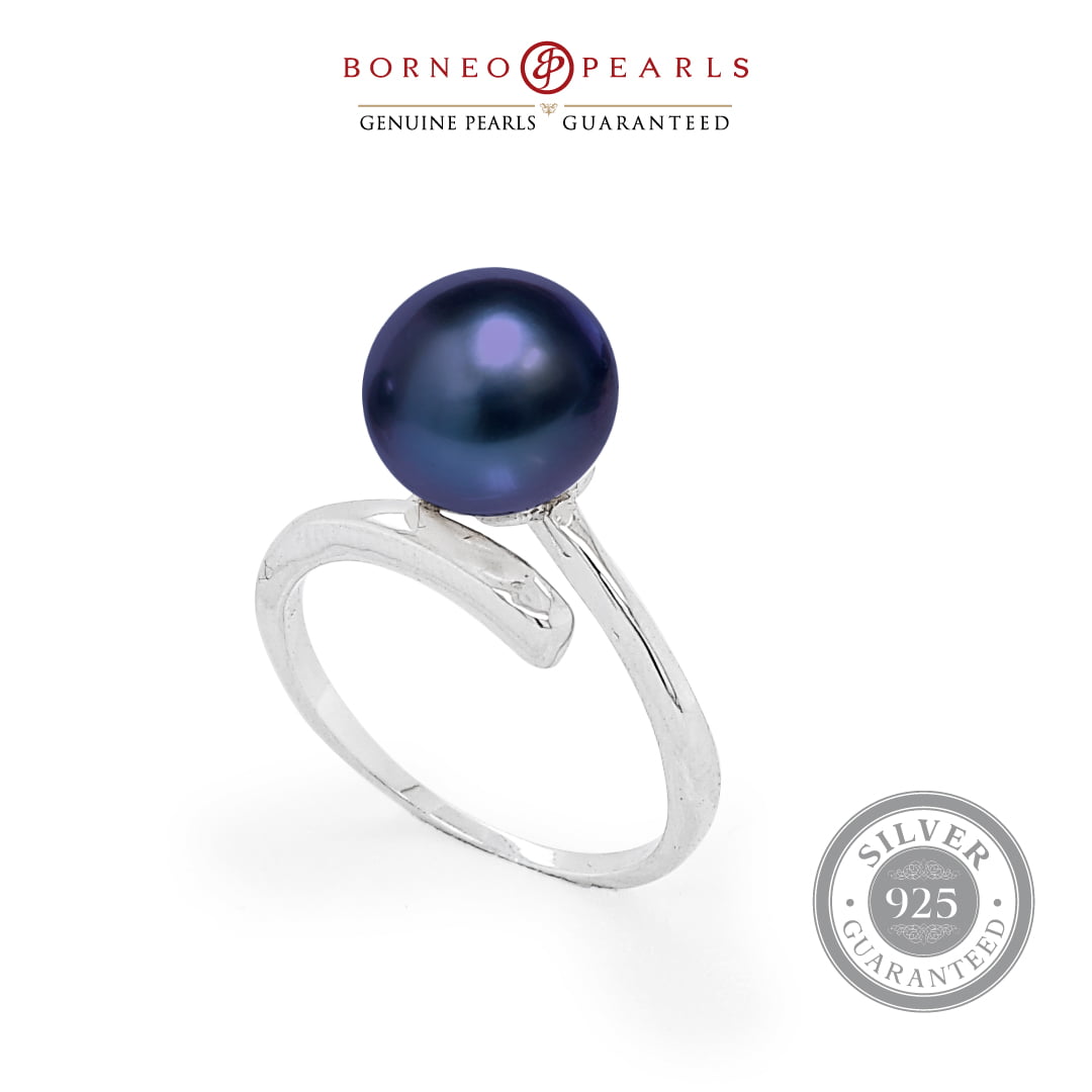 Classic Genuine 925 Silver Pearl Ring