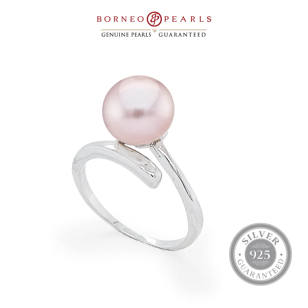 Classic Genuine 925 Silver Pearl Ring