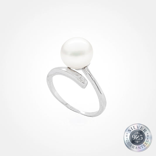 925 Silver Classic Genuine Pearl Ring