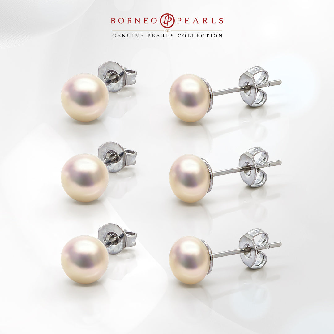 3 Pairs of Pearl Studs for Rm99