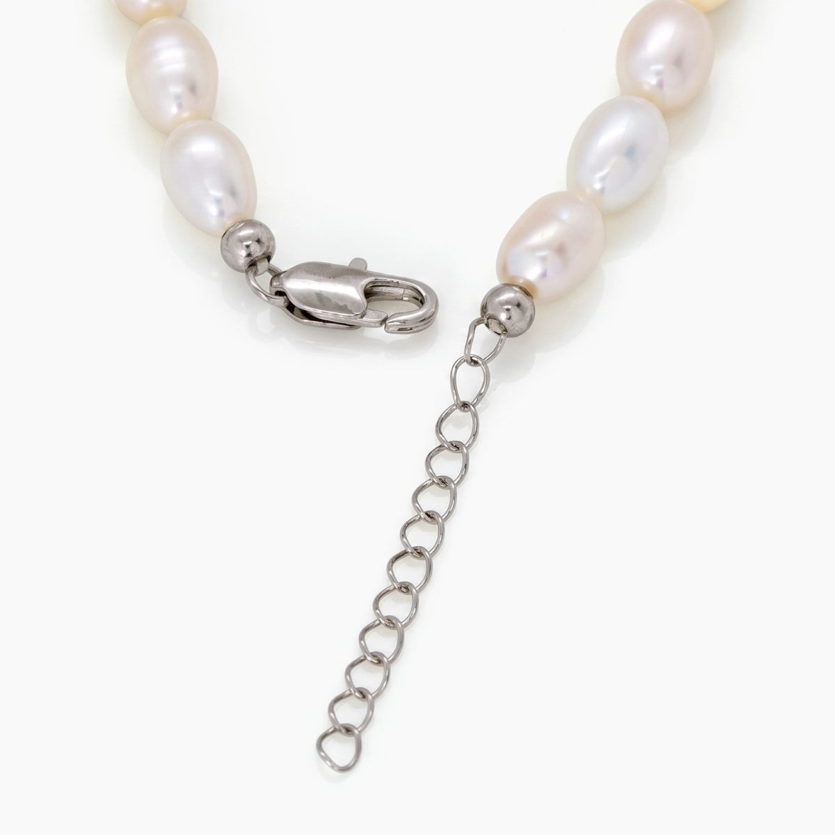 Classic White Rice Pearl Bracelet – 6–7mm