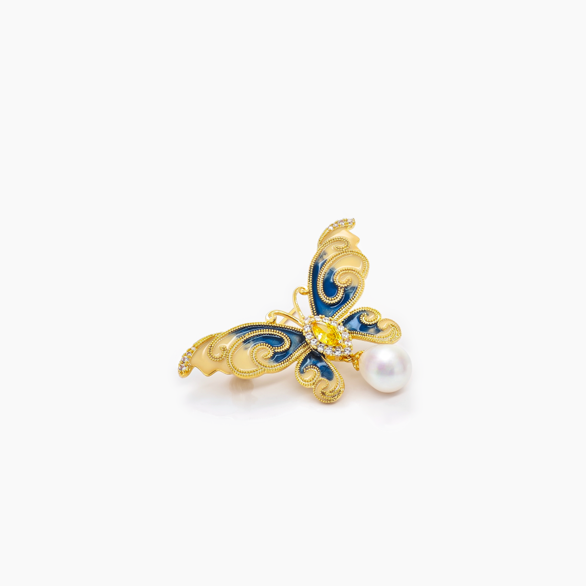 Butterfly Pearl Brooch