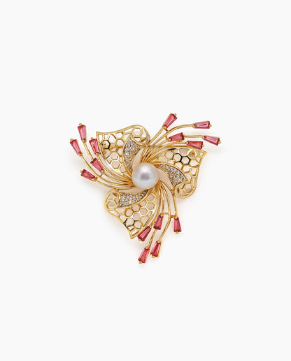 Celeste Blossom Pearl Brooch