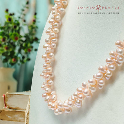 Drop Pearl Twisted Necklace