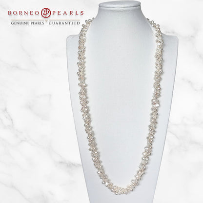 30 Inch Dual Twisted Baroque Pearl Necklace