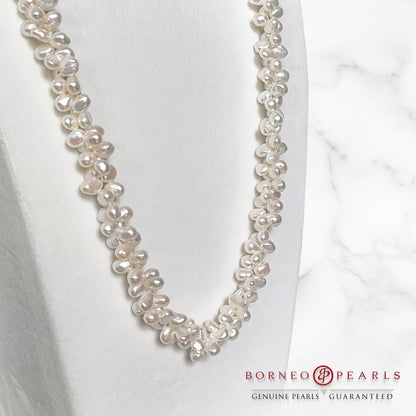 30 Inch Dual Twisted Baroque Pearl Necklace