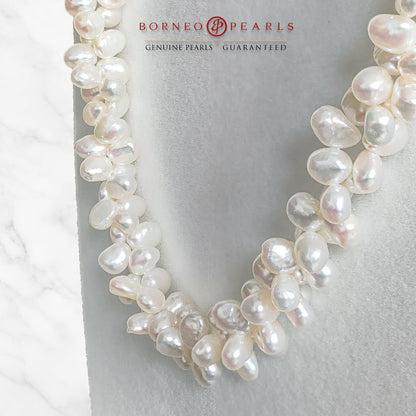 30 Inch Dual Twisted Baroque Pearl Necklace