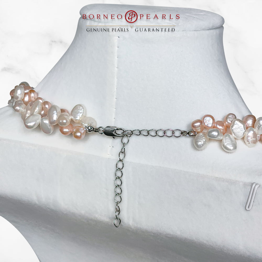 30 Inch Dual Twisted Baroque Pearl Necklace