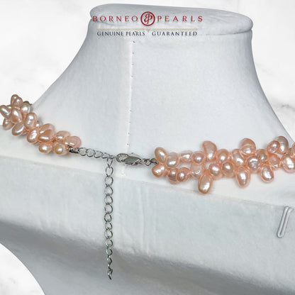 30 Inch Dual Twisted Baroque Pearl Necklace