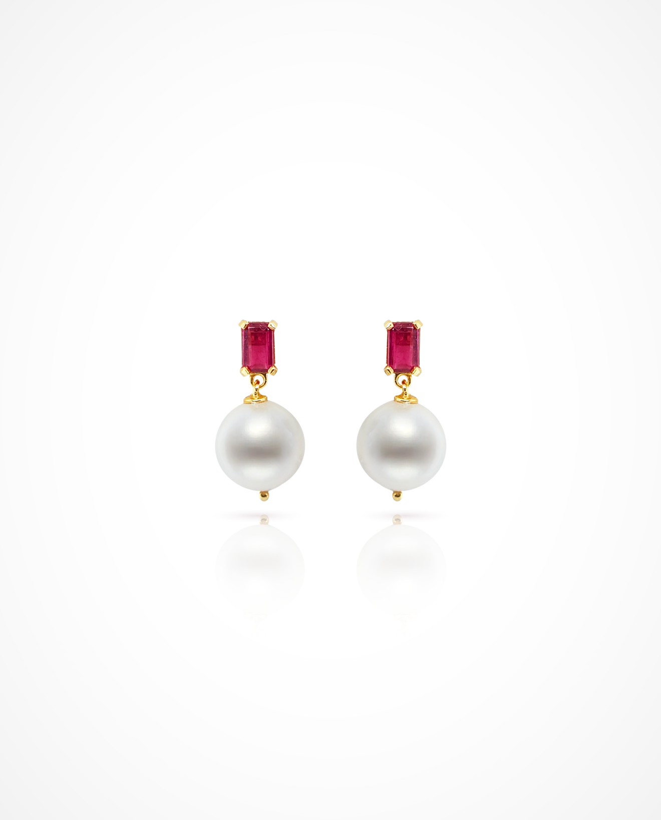 Ruby & 11-13mm Off Round Pearl in 925 Silver