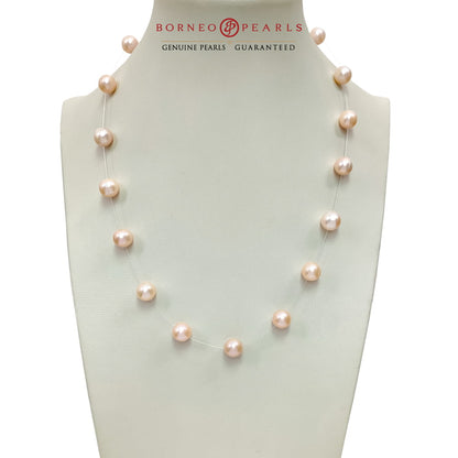 9-10mm Floating Pearl Necklace