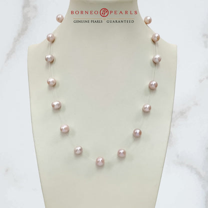 9-10mm Floating Pearl Necklace