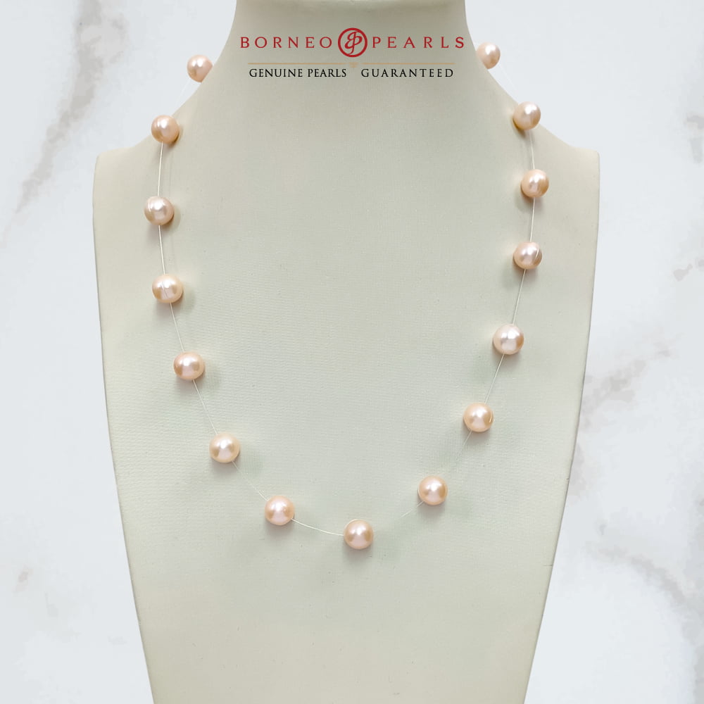 9-10mm Floating Pearl Necklace