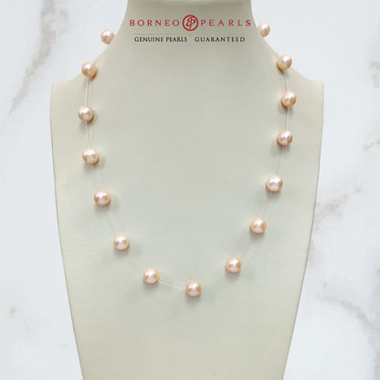 9-10mm Floating Pearl Necklace