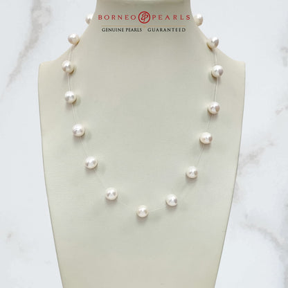 9-10mm Floating Pearl Necklace