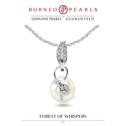 forest of whispers pearl pendant and earring set