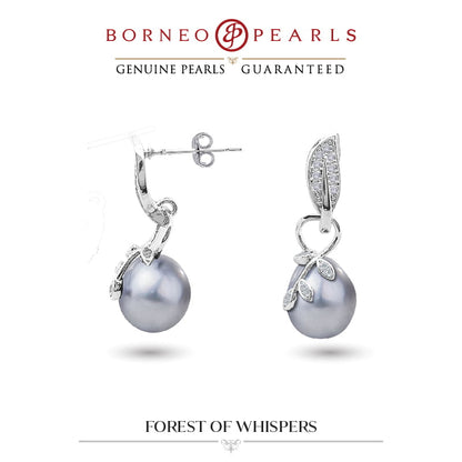 forest of whispers pearl pendant and earring set