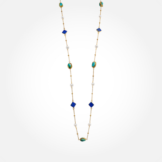 Elysian Blue Lapis Lazuli & Turquoise Necklace