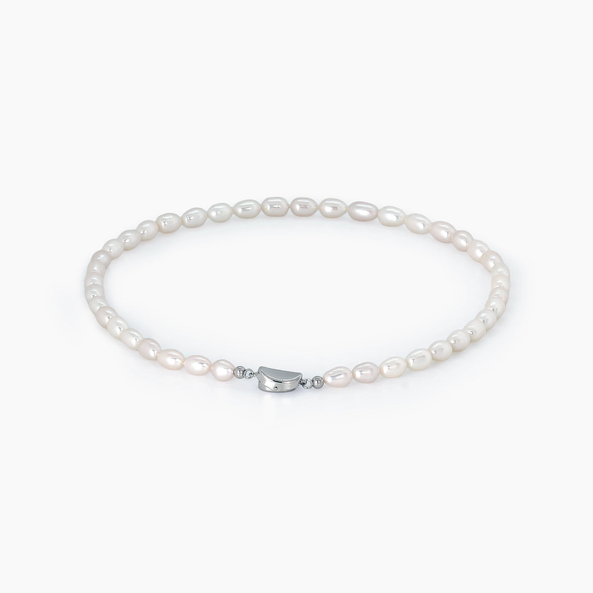 Classic White Rice Pearl Necklace 6–7mm