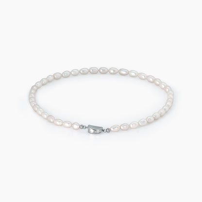 Classic White Rice Pearl Necklace 6–7mm