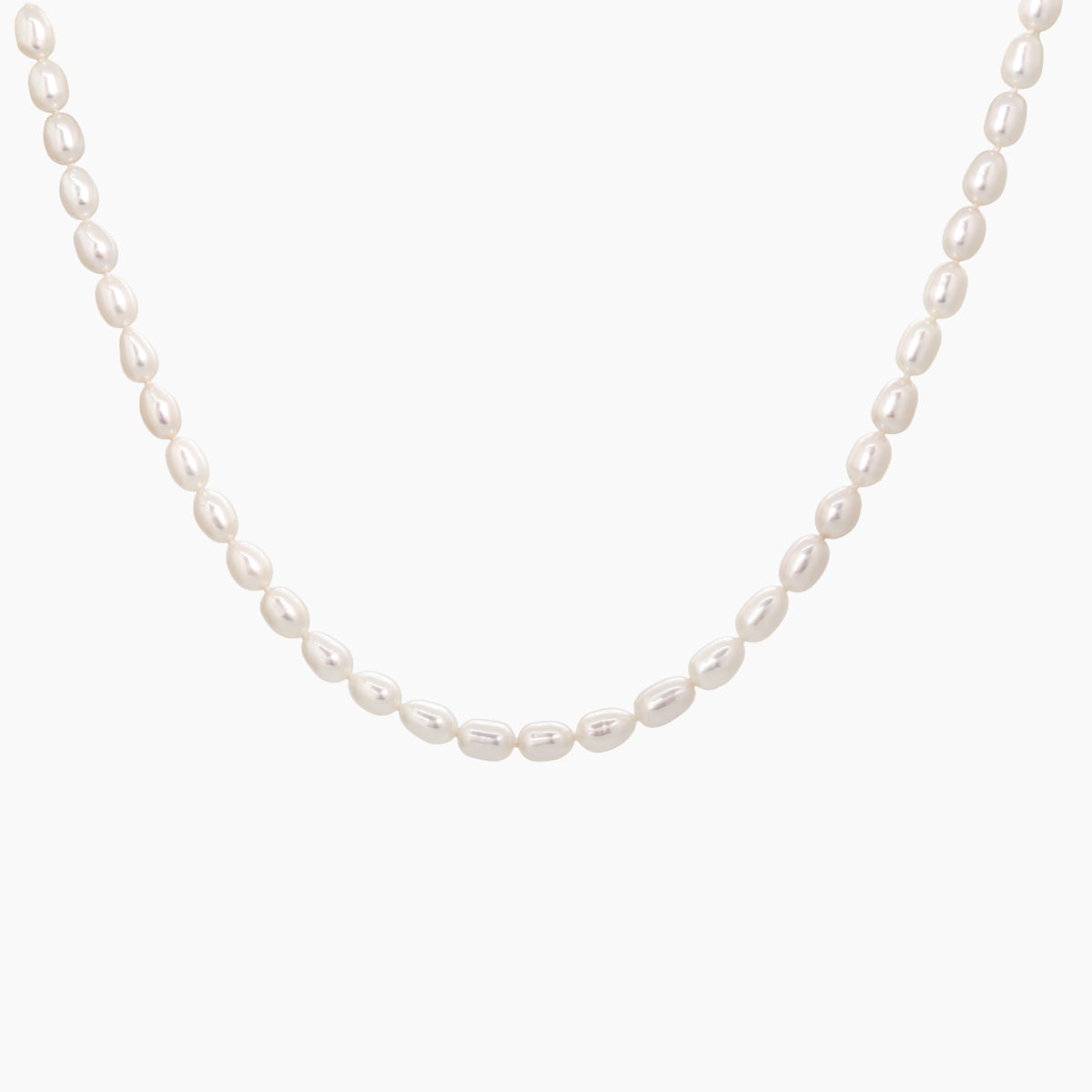 Classic White Rice Pearl Necklace 6–7mm