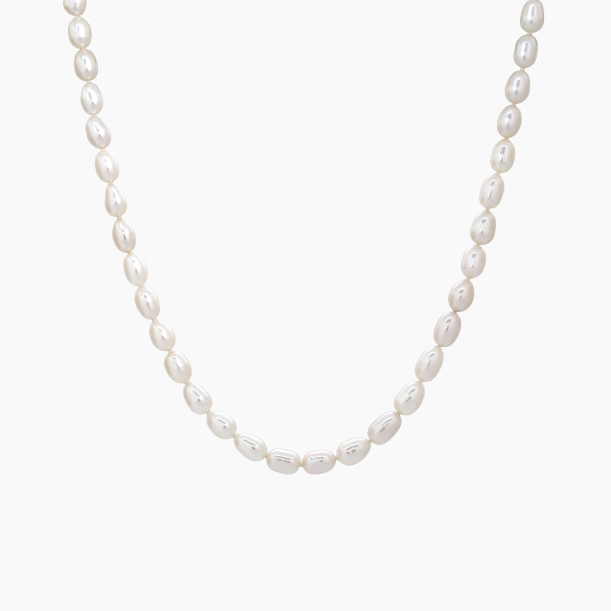 Classic White Rice Pearl Necklace 6–7mm