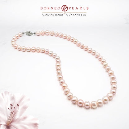 21- INCHES,9-10MM PEARL NECKLACE