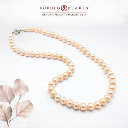 21- INCHES,9-10MM PEARL NECKLACE