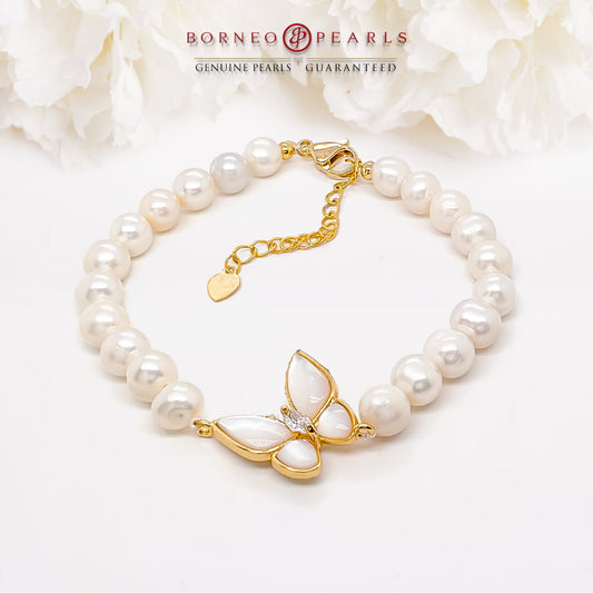 Pearl Butterfly Bracelet