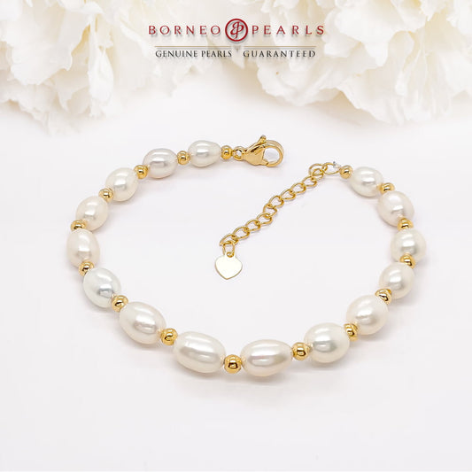 Oval Pearl Bracelet