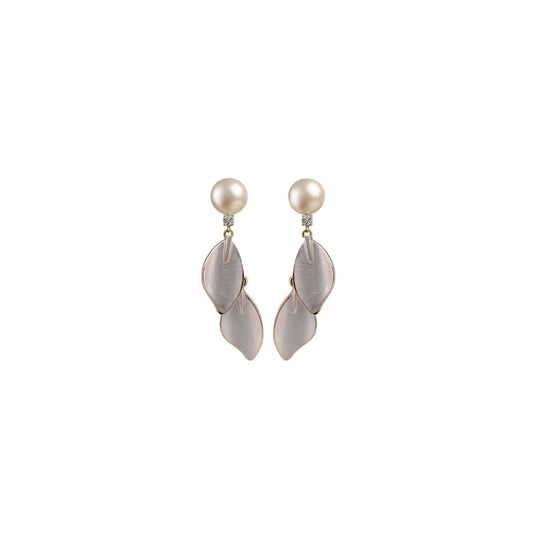 Pearl Petal Drops Earring