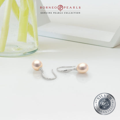 Classic Drop Pearl Earrings in 925 Silver