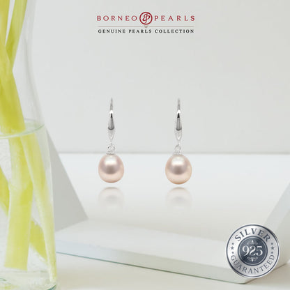 Classic Drop Pearl Earrings in 925 Silver