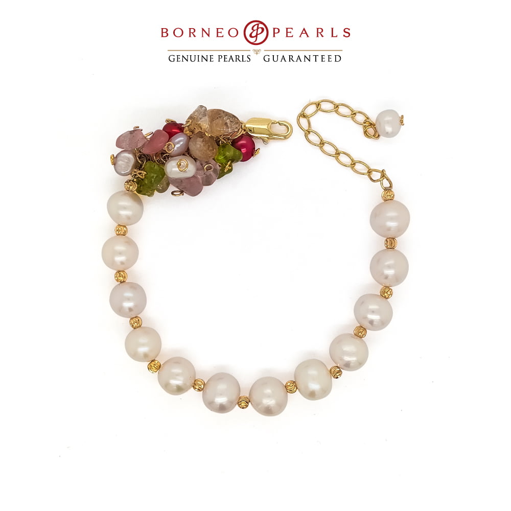 Pearls With Assorted Gemstone Bracelet