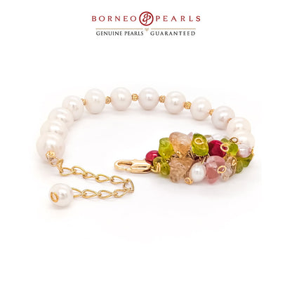 Pearls With Assorted Gemstone Bracelet