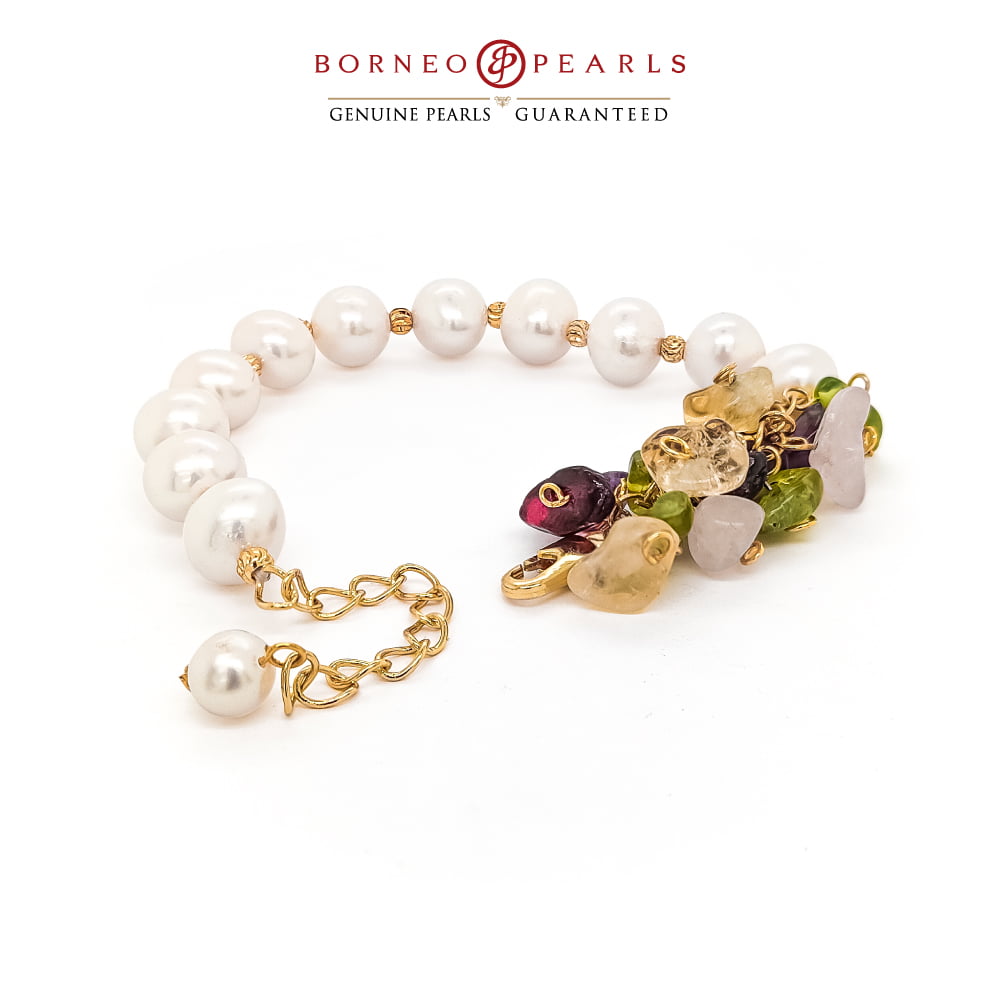 Pearls With Assorted Gemstone Bracelet