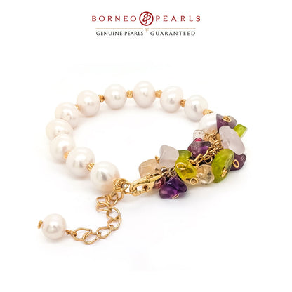 Pearls With Assorted Gemstone Bracelet