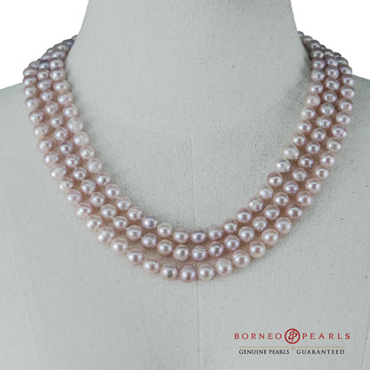 64 Inch Rope Pearl Necklace