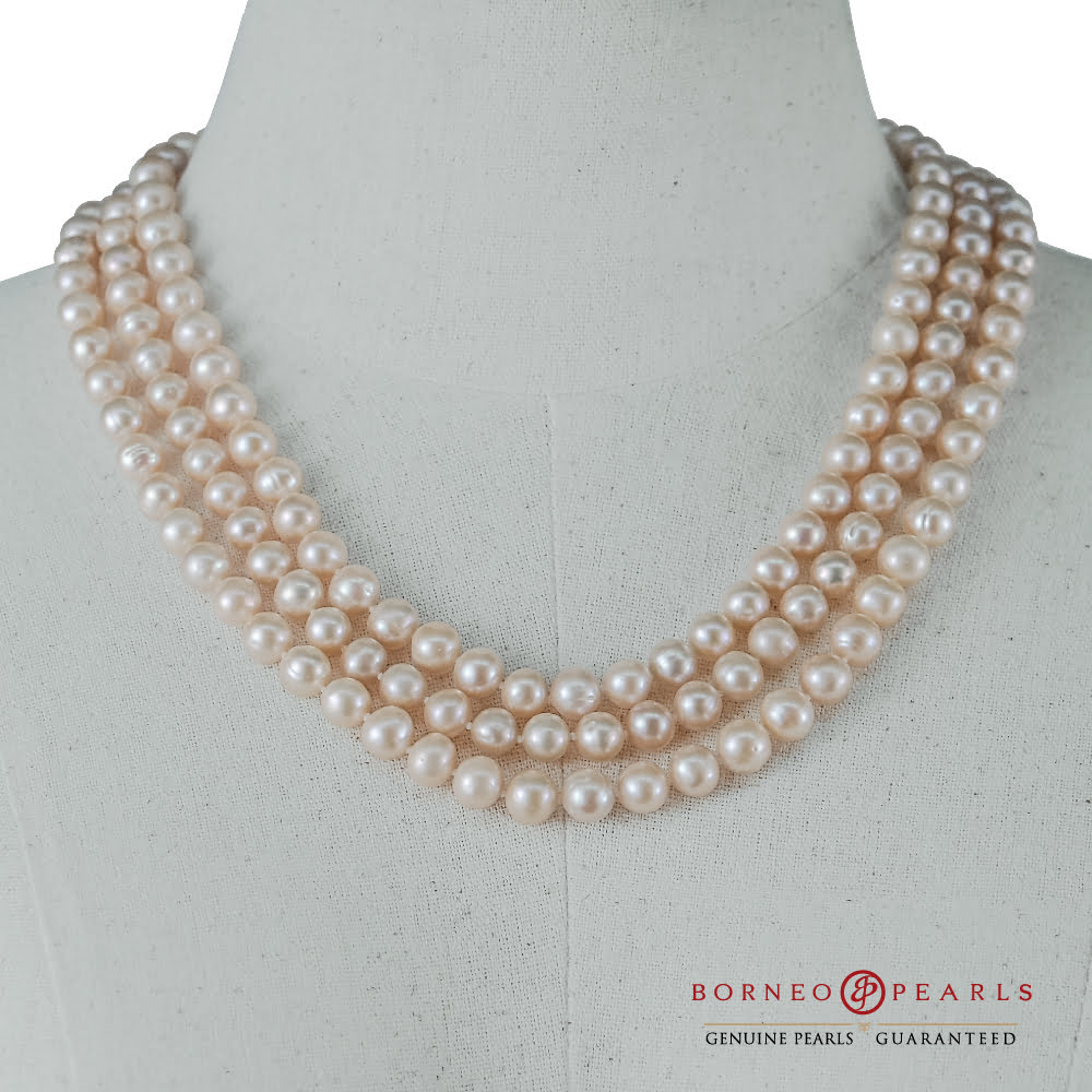 64 Inch Rope Pearl Necklace