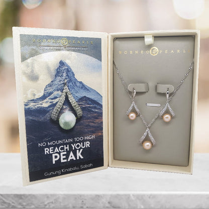 Reach Your Peak Pearl Earring and Pendant set