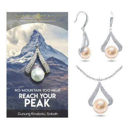 Reach Your Peak Pearl Earring and Pendant set