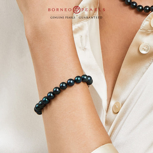 9-10mm Lustrous Round Pearl Bracelet